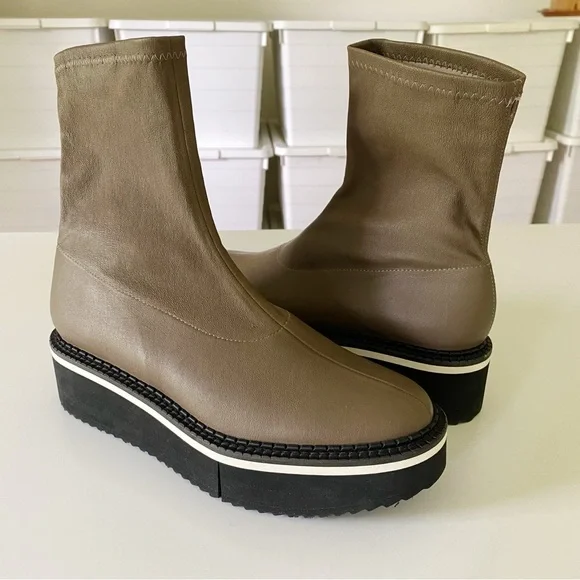 Clergerie Paris Berta Leather Flatform Boots Size 37 NWOB - Picture 6 of 12